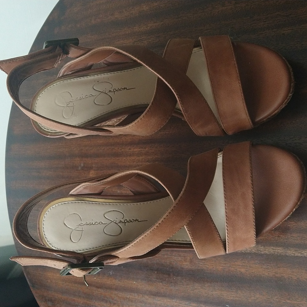Jessica Simpson Tan Platform Sandals